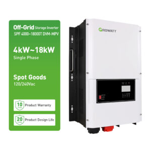 Growatt SPF 6000T 6kW Split Phase 120/220V AC Off-Grid Storage Inverter Low Frequency.